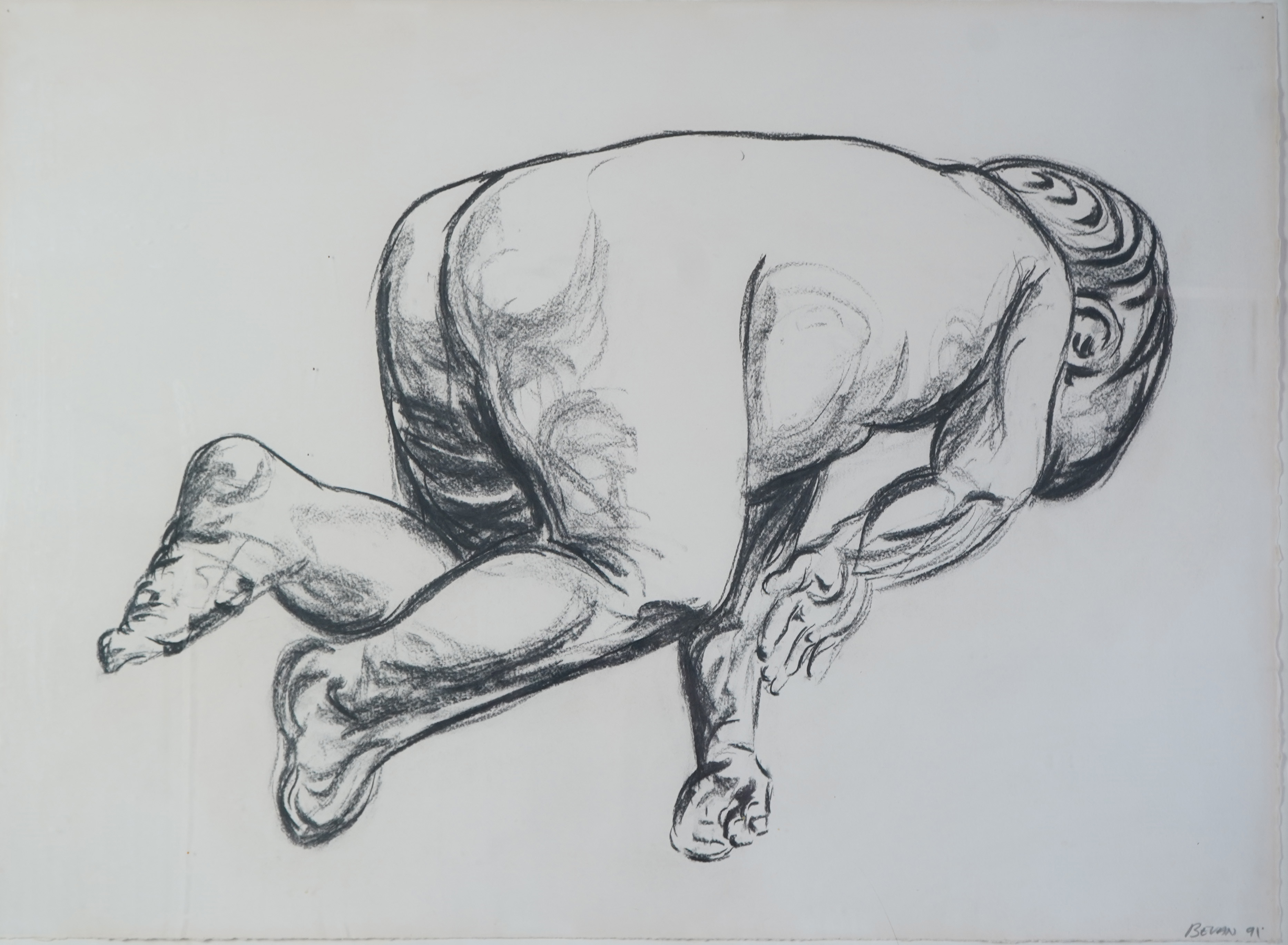 Tony Bevan RA, b. 1951, Figural study